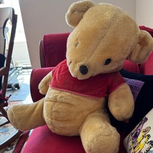 Rare vintage 1960’s Pooh
Classic Plush Toy - Yellow with Red Shirt